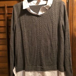 Grey Sweater button down